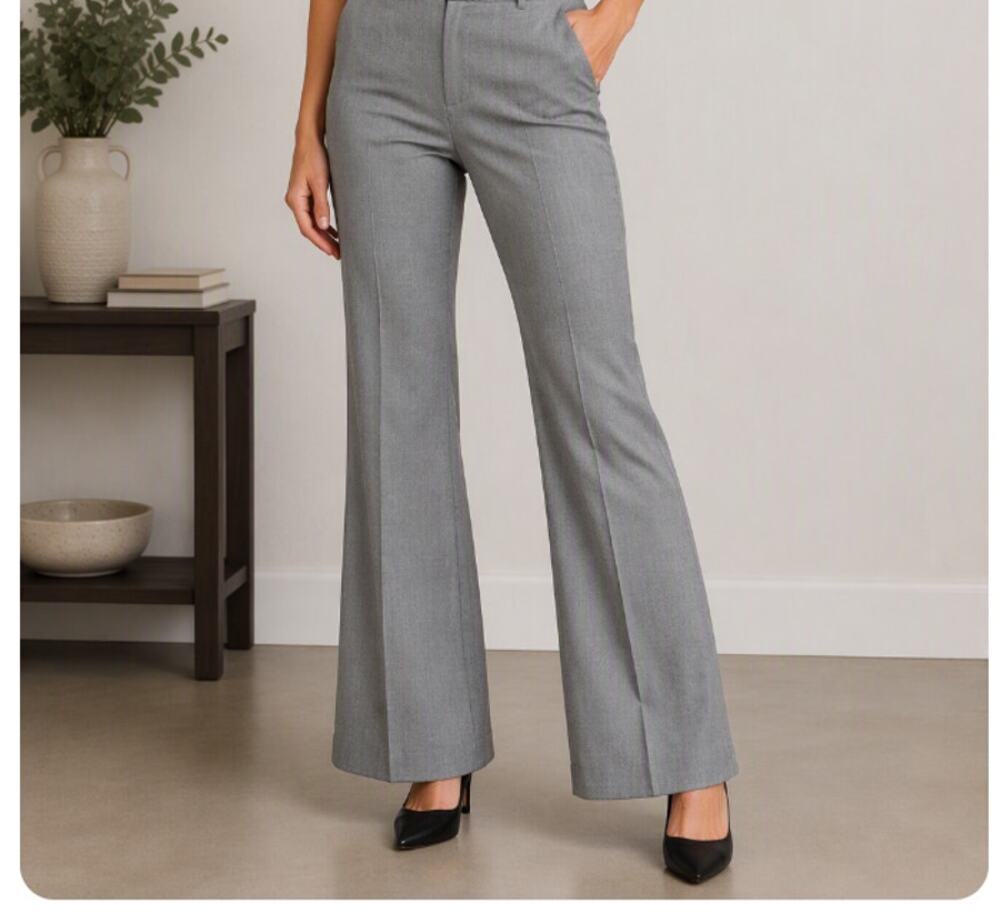 The Limited Stretch Gray Boot Cut Flare Pants Size 8